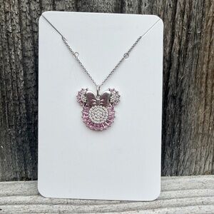 Disney Swarovski Sterling Silver Minnie Mouse & Amethyst Crystals